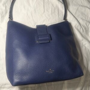 Kate Spade Navy Pebbled Leather Shoulder Bag